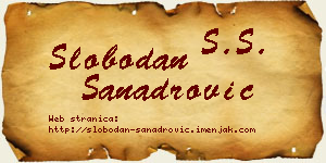 Slobodan Sanadrović vizit kartica